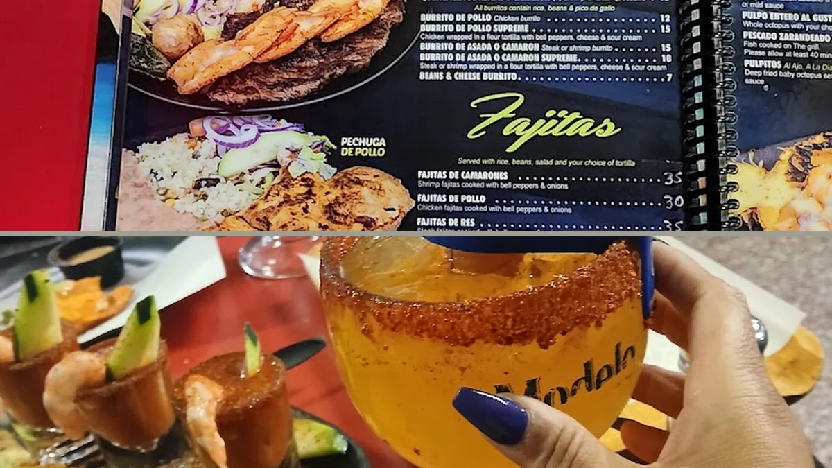 Shared plates in a family-friendly seafood restaurant.
